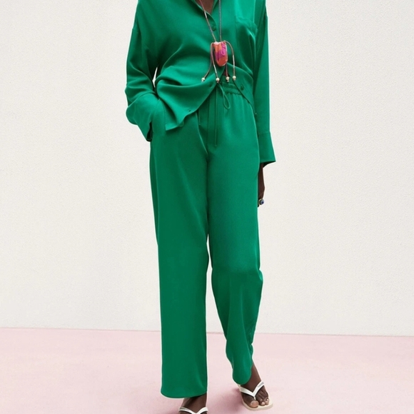 Nwt Zara Loose Fit Trousers - Picture 1 of 5